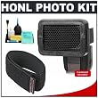 Honl Photo Professional 1/8" Honeycomb Speed Grid Diffuser + Speed Strap + Accessory Kit for Canon 220EX 430EX 580EX II, Nikon SB-400 SB-600 SB-800 SB-900, Olympus FL-20 FL-36 FL-50, Pentax AF-360FGZ AF-540FGZ Flashes