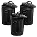 Set of 3 Black Trash Cans for WWE Wrestling Action Figures