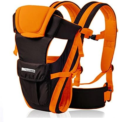 Baby Carrier Multifunctional Infant Breastfeed Sling Mochila Soft Wrap Carrier Baby Canguru Backpack 0-3 Yrs Breathable Cotton Hipseat(Orange)