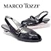 MARCO TOZZI apart feminine Damen Sandalette mit verspielten Details, navy blau Gr.37