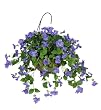 Artificial Petunia Hanging Basket, Lavender