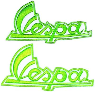 2 Pieces of Vespa Scooters Moped Motorcycles Sign Clothing Iron on Patch