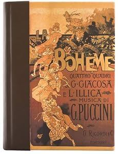 Opera Boheme Journal, Genuine Leather Spine & Back, Ruled Pages, 5x7"
