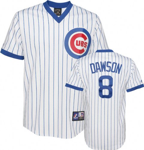 Andre Dawson Chicago Cubs Pinstripe Cooperstown Replica Jersey