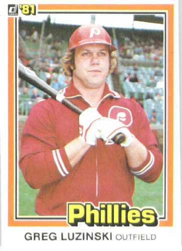 1981 Donruss # 175 Greg Luzinski Philadelphia Phillies Baseball Card