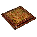 Tile Design Floral Gift Box - Goldtone