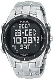 Pulsar Men's World Time Alarm Chronograph Silver-Tone Watch #PQ2001