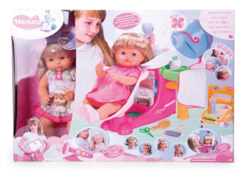 Imagen 2 de Famosa Nenuco Peluqueria mágica - Set de peluquería para muñecos Nenuco con 1 muñeca y accesorios