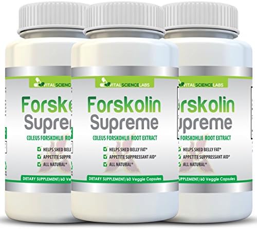 Forskolin Supreme Maximum Strength Pure Extract - The Fast Weight Loss Belly Fat Buster Best Seller:250mg Coleus Forskohlii Per Serving:The Diet Pill That Increases Metabolism By Vital Science Labs