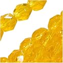 Czech Fire Polish Glass Beads 6mm Round Citrine (25)