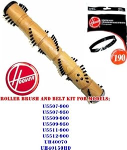 Hoover Elite Rewind Bagless Upright Genuine Roller Brush Assembly & Belt Kit. Fits Models U5507, U5509, U5511, U 5512 and UH40070