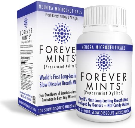 Free Bottle When Your Order 3 Bottles. Forevermints 3-hour Time Release Breath Mints 100 Per Bottle. Pack of Four Bottles.