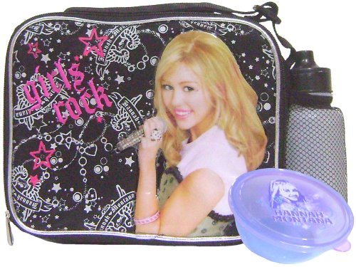 Hannah Montana Black Silver Lunch Bag + Snack Container
