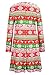 Pink Queen Womens Christmas Xmas Print Flared A Line Long Sleeve Pullover Dress