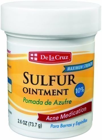 NEW MAX STRENGTH SULPHUR OINTMENT SULFUR CREAM ACNE BLACKHEAD SPOT CYST ZIT CURE OILY SKIN BLOCKED PORES MEDICATED TREATMENT by MAL Trading UK