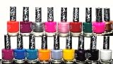 18 Piece Rainbow Crack Crackle Colorful Nail Polish Lacquer Set + 3 Scented Nail Polish Removal Pads