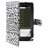 Leather Case for Amazon Kindle Fire, Black Leopard