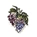 Purple Amethyst Austrian Rhinestone Grape Leaf title=