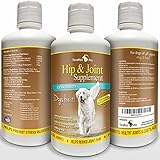 Best Hip and Joint Supplement for Dogs ★ Liquid Glucosamine with Chondroitin MSM and Hyaluronic Acid ★ Extra Strength ★ Safe Natural Arthritis Pain Relief ★ Made in USA ★ 32oz ★ Satisfaction Guaranteed