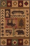 Woolrich Westland 5-Feet 3-Inch by 7-Feet 10-Inch Rug, Dark Brown