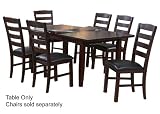 Brooklyn Leg Dining Table in Dark Merlot Finish