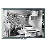 ID CREDIT CARD HOLDER OR CIGARETTE CASE: 1950s Giant Computer By Penny Silver