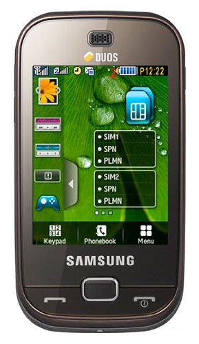 Samsung B5722 Dual Sim Unlocked Smartphone with 3 MP Camera, Touch Screen, Bluetooth -- International Version with No U.S. Warranty (Dark Brown)