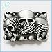 Brand:e&b NEW Casino Three Smiling Skulls Belt Buckle Cs-041bk