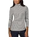 GO International&reg; Long Sleeve Turtleneck - Ebony/White