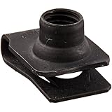 Steel Tapped-Hole U-Style Clip-On Nut, Plain Finish, Metric, M8-1.25 Thread Size, For 0.8 mm-4 mm Material Thickness, 14.5 mm Edge Distance (Pack of 25)