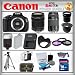 Canon EOS Rebel T3i 18MP - Canon EF-S 18-135mm f/3.5-5.6 IS - Canon EF 75-300mm f/4-5.6 III - Wide Angle and 2x Telephoto Zoom Lens - 16GB Memory Card - Card Reader - 1 Spare Battery - Digital Flash - Tulip Lens Hood - 3 Piece Lens Filter Kit - Carrying Case - Screen Protector - Lens Cleaning Kit - Full Size Tripod
