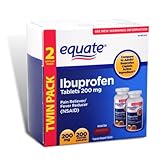 Equate - Ibuprofen Pain Reliever/Fever Reducer 200 mg, 200 Coated Caplets in 2-Bottles