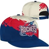 Houston Rockets Mitchell & Ness Cream Hardwood Classics 'Paintbrush' Snapback Hat