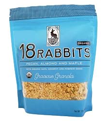 18 Rabbits Gracious Granola, Organic Pecan, Almond and Maple, 12-Ounce Bags (Pack of 3)