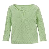 Toddler Girls' Cherokee Long-Sleeve Foil Bib Front Top Lime