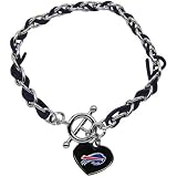 NFL Touch by Alyssa Milano Buffalo Bills Ladies Navy Blue Sueded Chain Charm Bracelet