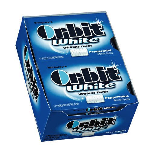 Wrigleys Orbit White Peppermint Sugarfree Gum, 12-Count (Pack of 12)