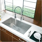 Undermount Single Bowl Kitchen Sink and Faucet in Satin