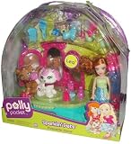 Polly Pocket Sparklin' Pets Pirouette Pairs Playset with Lea Doll