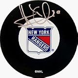 Henrik Lundqvist Autographed New York Rangers Puck