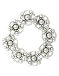 Sterling silver link bracelet, Cross
