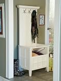 Home Styles 5646-49 - Mini Hall Tree & Storage Bench (White)
