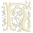 Set of 6 Monogram Embroidered Guest Towel - H