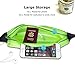 Emarth Running Belt Waist Pack, Zipper Design/ Waterproof Transparent Touch Screen Window/ Headphone Jack Fit for iPhone Android Smartphones (Screen Size Under 5.5''), Green