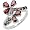 1.60 Carat Genuine Garnet Sterling Silver Ring