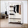 Loutoff Neu Faltschrank Kleiderschrank Garderobenschrank Campingschrank Beige WY02