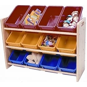 See and Store Toy Rack with 12 Open Bins by Early Childhood Resources