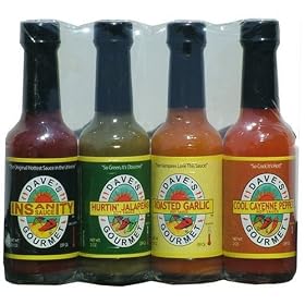 Hot Sauce Set, Dave's Top Four Hot Sauce Sampler with Insanity Sauce