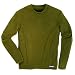 TAIGA Men's Polartec Microfleece Crewneck Long-Sleeved Fleece Shirt, Olive, MADE IN CANADA