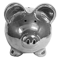 Luster Piggy Bank - Gray